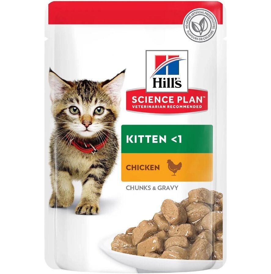 Пауч для кошенят та кішок Hill's Science Plan Kitten (паучі) з куркою та індичкою 85 г від компанії ZooVet - Інтернет зоомагазин самих низьких цін - фото 1