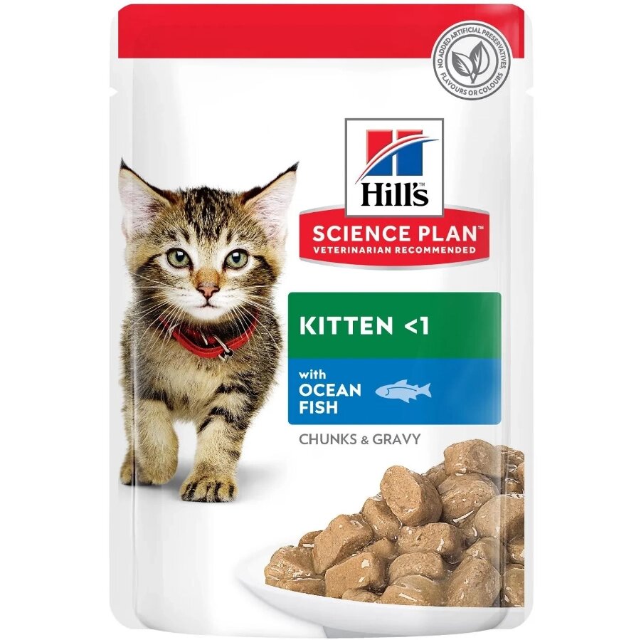 Пауч для кошенят та кішок Hill's Science Plan Kitten (паучи) з куркою та рибою 85 г від компанії ZooVet - Інтернет зоомагазин самих низьких цін - фото 1