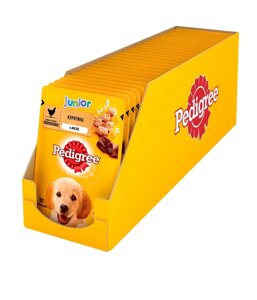 Pedigree (Педігрі) вологий корм для цуценят з куркою в желе 100 г (блок 24 шт)