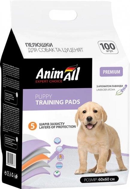 Пелюшки для собак AnimAll 60х60 см з ароматом лаванди 100 шт від компанії ZooVet - Інтернет зоомагазин самих низьких цін - фото 1