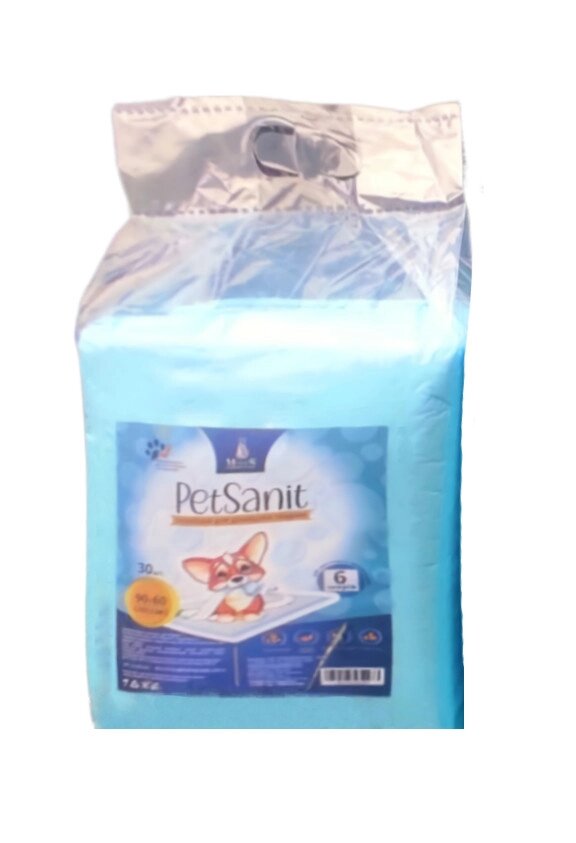 Пелюшки для собак Pet Sanit (6 шарів) 40 х 60 см, 30 шт від компанії ZooVet - Інтернет зоомагазин самих низьких цін - фото 1