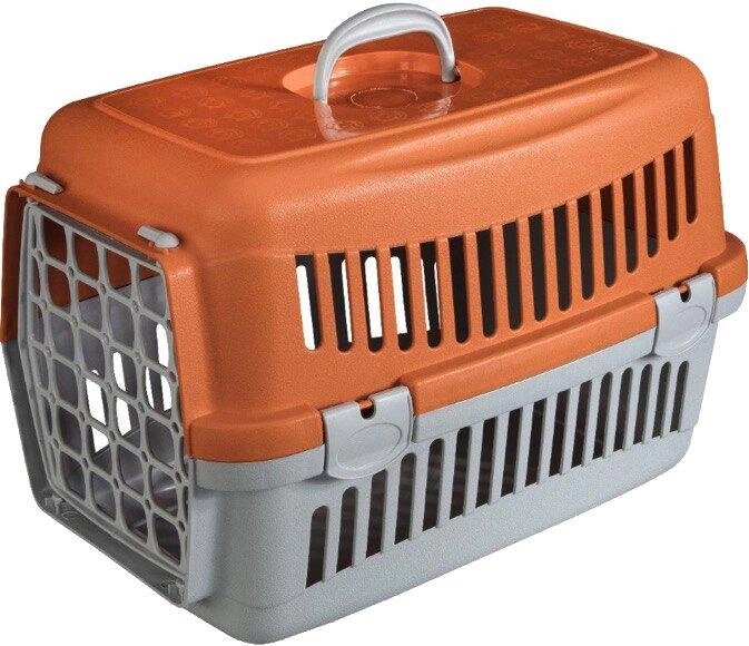 Переноска для котів та собак Animall CNR-102 (48.5х32.5х32.5 см) Сіро-помаранчева від компанії ZooVet - Інтернет зоомагазин самих низьких цін - фото 1