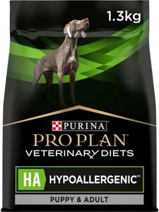 Сухий повнораціонний дієтичний корм для цуценят і дорослих собак Purina Pro Plan Veterinary Diets HA 1.3 кг