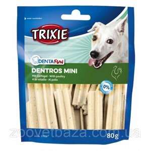 Ласощі для собак Trixie (TX-31773) Denta Fun Dentros Mini палички для зубів собак з птицею 80 г