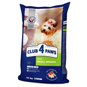 Повнораціонний сухий корм для дорослих собак CLUB 4 PAWS (Клуб 4 Лапи) Преміум для малих порід, 14 кг