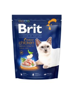 Сухий корм Бріт Brit Premium by Nature Cat Indoor Chicken з курячим м'ясом для котів, 800 г