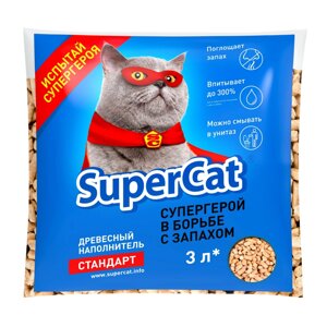 Наповнювач SuperCat СТАНДАРТ деревне 1 кг (3546)