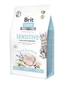 Сухий гіпоалергенний корм для котів Бріт Brit Care Cat GF Insect з комахами та рибою, 400 г