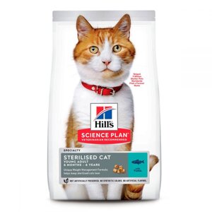 Сухий корм для котів Хіллс Hills SP Sterilised Cat 300 г з тунцем для стерилізованих/кастрованих котів віком від 1 до 6
