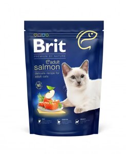 Сухий корм Бріт Brit Premium by Nature Cat Adult Salmon з лососем для котів, 300 г