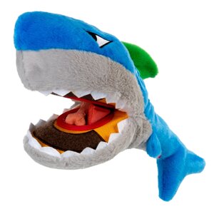Іграшка для собак Акула для ласощів із пискавкою GiGwi Basic, текстиль, 30 см