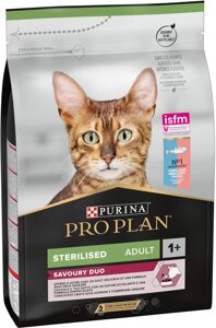 Сухий корм для стерилізованих кішок Purina Pro Plan Sterilised Savoury Duo з тріскою та фореллю 3 кг