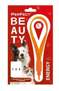 Нашийник PerFect Beauty Energy з фітотерапією для котів і дрібних порід собак (пальмароза, розмарин, мандарин),