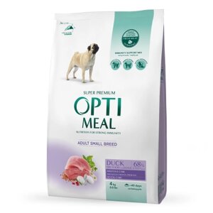 Сухий корм Optimeal для собак малих порід качка 4 кг