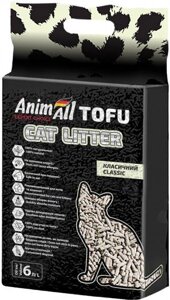 Наповнювач для котячого туалету AnimAll Тофу Classic Соєвий комкуючий 2.6 кг (6 л)