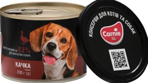 Консерви для собак Карні Carnie паштет м'ясний для дорослих собак з качкою 200 г