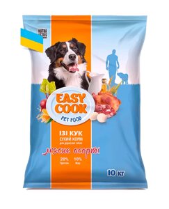 Easy cook сухий корм для дорослих собак усіх порід 10 кг м'ясне асорті