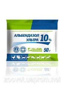 Альбендазол ультра 10% порошок 50 г O. L. KAR.