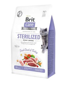 Сухий корм Бріт Brit Care Cat GF Sterilized Weight Control для стерилізованих кішок (контроль ваги), 2 кг