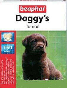 Вітаміни Beaphar Doggys Junior для собак, таблетки №150 (форма сердець)