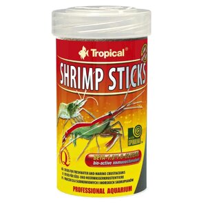 Сухий корм для креветок і раків Tropical у паличках "Shrimp Sticks" 100 мл