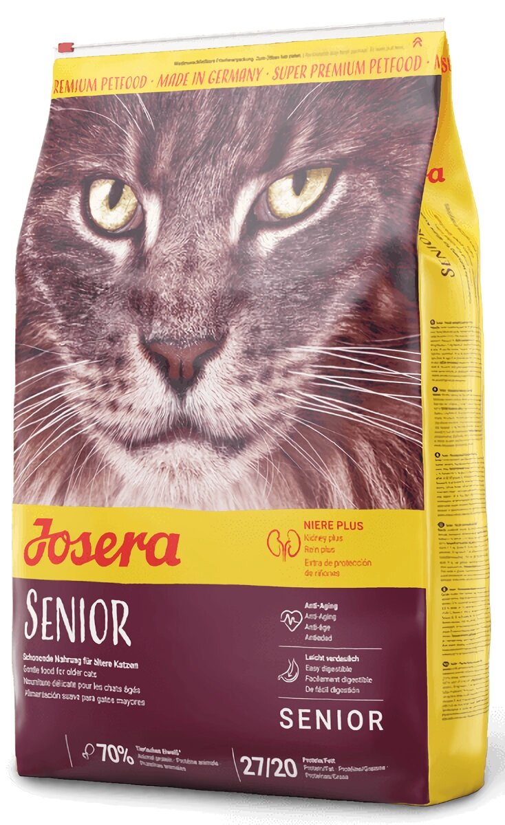 Сухий корм Josera Senior (Carismo) для кішок старше 7 років та кішок з хронічною нирковою недостатністю, 400 г - знижка