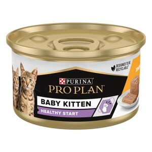 Консервований корм Purina Pro Plan Baby Kitten ніжній мус з куркою для кошенят 85 г