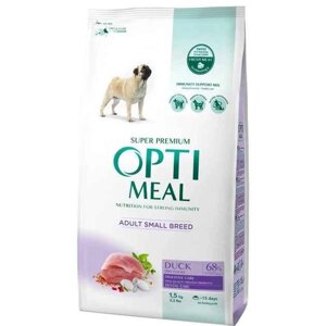 Сухий корм Optimeal для собак малих порід качка 1.5 кг