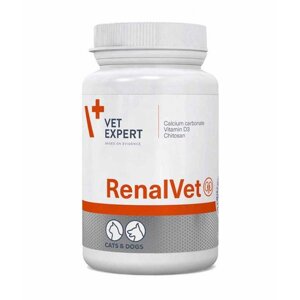 Кормова добавка RenalVet (РеналВет) при захворюванні нирок для собак і кішок 60 капсул VetExpert (термін до 05.2026 р)