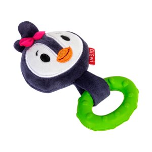 Іграшка для собак Пінгвін із пискавкою GiGwi Suppa Puppa, текстиль/гума, 15 см
