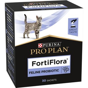 Додатковий корм для дорослих кішок і кошенят Purina Pro Plan FortiFlora Feline Probiotic 30 шт по 1 г