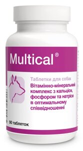 Вітамінно-мінеральний комплекс для собак з кальцієм, фосфором і натрієм Multical, 90 таблеток Dolfos (Дольфос)