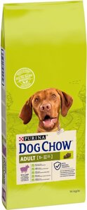 Сухий корм для дорослих собак Dog Chow Adult Lamb з ягням, 14 кг