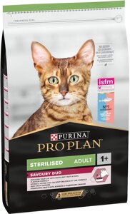 Сухий корм для стерилізованих кішок Purina Pro Plan Sterilised Savoury Duo з тріскою та фореллю 10 кг