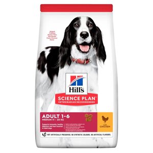 Корм для собак середніх порід Хіллс Hills SP Adult Medium 14 кг з куркою сухий корм для собак віком від 1 до 6 років