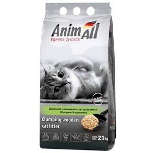 Наповнювач AnimAll деревний комкующийся для котів 2,1 кг