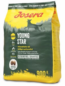 Сухий корм Josera Young Star (Йозера ЯнгСтар) беззерновой корм для цуценят і молодих собак, 900 г