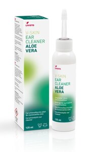 V-SKIN Ear Cleaner Aloe Vera (засіб для чищення вух Алоє Вера) для собак і кішок 125 мл LIVISTO