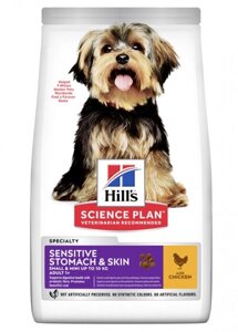 Сухий корм Хіллс Hills SP Adult Sensitive Stomach&Skin для собак з куркою для здорової травної системи 6 кг