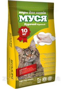 Корм для кішок Муся 10 кг зі смаком курки