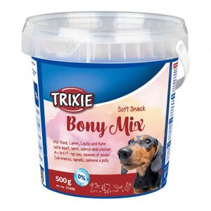 Суміш ласощів для собак Trixie (TX-31496) Soft Snack Bony Mix (яловичина, баранина лосось, курка) 500 г