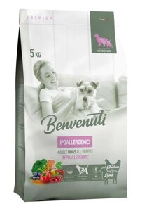 Корм гіпоалергенний для дорослих собак усіх порід Benvenuti HYPOALLERGENIC з куркою 5 кг