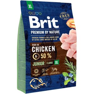 Сухий корм Бріт Brit Premium Junior XL для цуценят і молодих собак гігантських порід, 3 кг