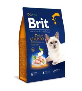 Сухий корм Бріт Brit Premium by Nature Cat Indoor Chicken з курячим м'ясом для котів, 1.5 кг