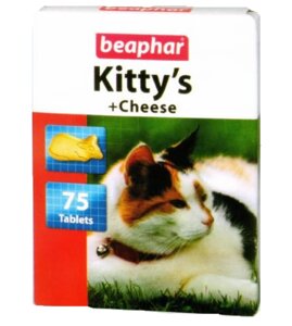Вітаміни Beaphar для котів Kitty's зі смаком сиру, таблетки №75