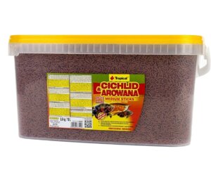 Сухий корм для риб Tropical у паличках "Cichlid & Arowana Medium Sticks" 10 л (для м'ясоїдних цихлід)