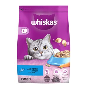 Whiskas Смачні подушечки з тунцем Повнораціонний сухий корм для дорослих котів 800г