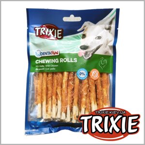Trixie TX-31378 Denta Fun Chewing Rolls with Chicken Палочки для чистки зубов с филе курицы 12см, 30шт/240 г