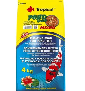Сухий корм для ставкових риб Tropical у паличках "Pond Sticks Mixed" 50л\4кг (для всіх ставкових риб)
