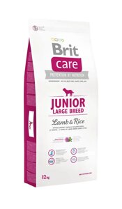 Сухий корм для цуценят і молодих собак великих порід Бріт Brit Care Junior Large Breed Lamb&Rice, 12 кг